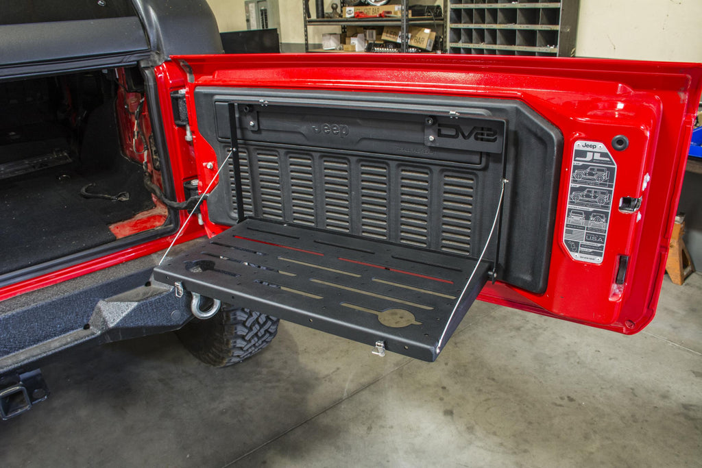 DV8 Offroad Table / Snack Tray Jeep JL Tailgate Mounted Trail Table 18-Pres Wrangler JL DV8 Offroad - DV8 Offroad - TTJL-01