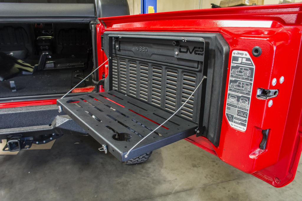 DV8 Offroad Table / Snack Tray Jeep JL Tailgate Mounted Trail Table 18-Pres Wrangler JL DV8 Offroad - DV8 Offroad - TTJL-01