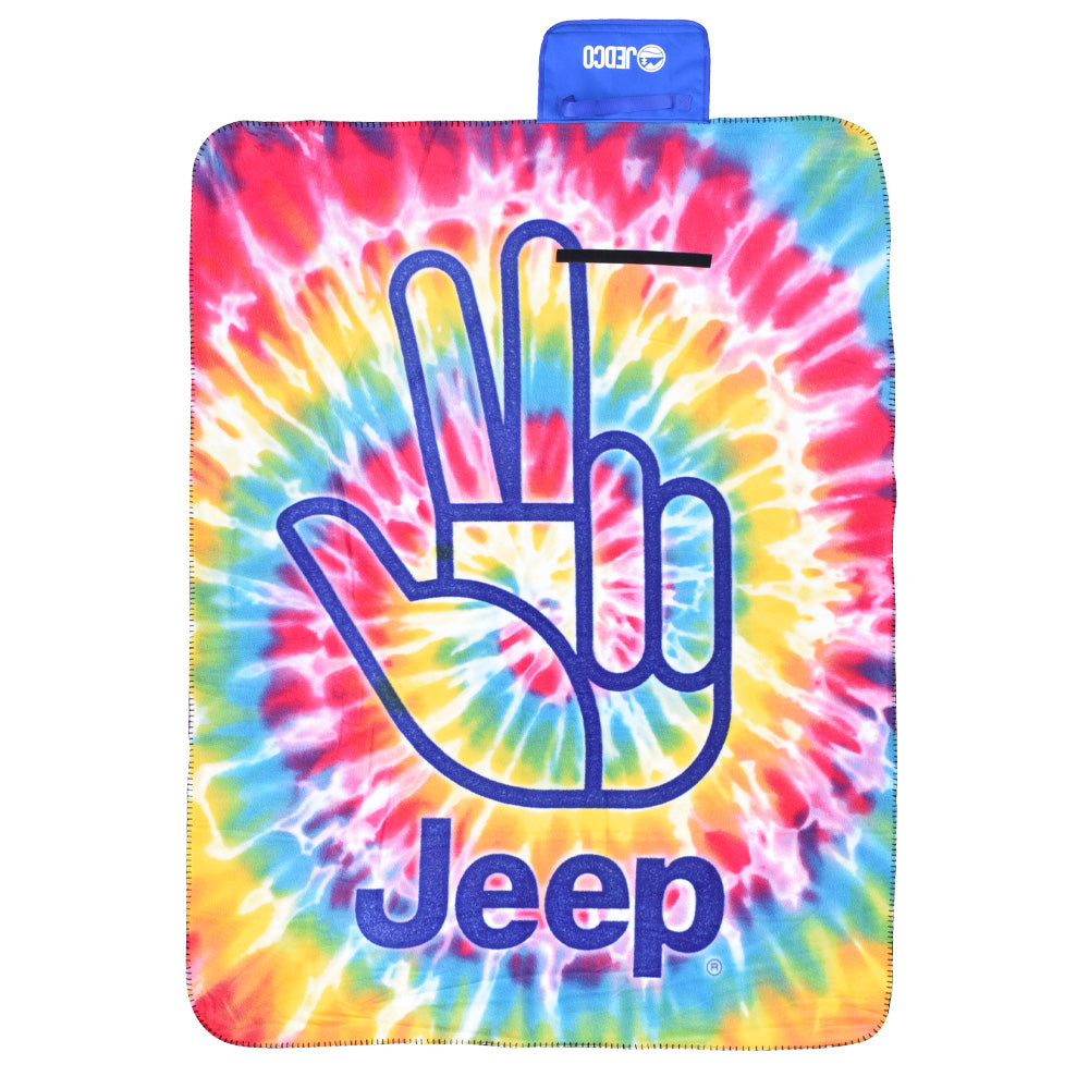 Jeep - Tie Dye Wave Roll-Up Blanket – JeepHut Offroad