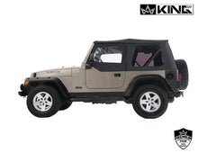 Load image into Gallery viewer, King4WD Soft Tops Jeep TJ Replacement Soft Top With Upper Doors For 97-06 Wrangler TJ Black Diamond King 4WD - King4WD - 14010135