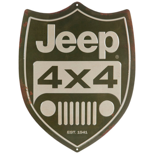 Green & Cream Jeep Shield Metal Sign – JeepHut Offroad