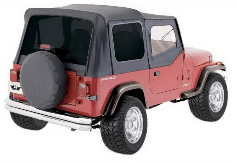 Rampage Soft Tops Rampage 1988-1995 Jeep Wrangler(YJ) OEM Replacement Top - Black Diamond