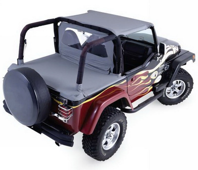 Rampage Soft Tops Rampage 1992-1995 Jeep Wrangler(YJ) Cab Soft Top And Tonneau Cover - Black Denim