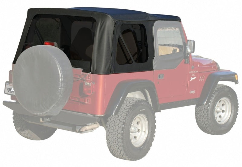 Rampage Soft Tops Rampage 1997-2006 Jeep Wrangler(TJ) OEM Replacement Top - Black Denim