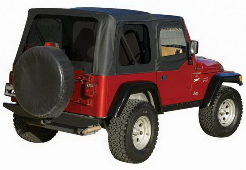 Rampage Soft Tops Rampage 1997-2006 Jeep Wrangler(TJ) OEM Replacement Top - Black Denim