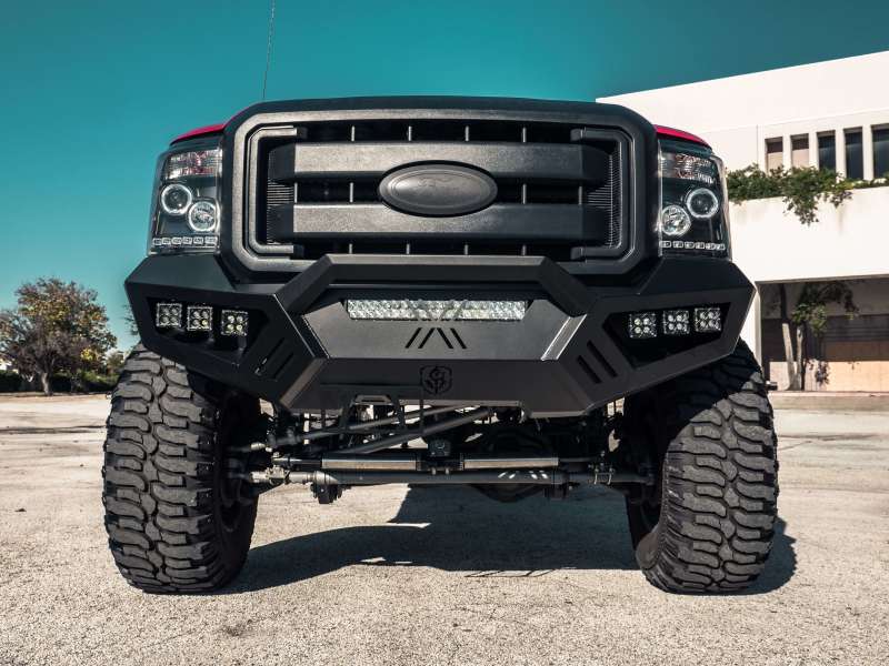 Road Armor Bumpers - Steel Road Armor 11-16 Ford F-250 SPARTAN Front Bumper Bolt-On Pre-Runner Guard - Tex Blk