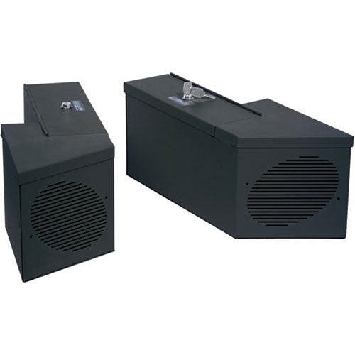 Security Speaker/Storage Lockbox w/ Roll Bar Cutout - 55-86 CJ / 87-91 Wrangler YJ 6-9 inch Locking Black Set of 2 Tuffy Security Products