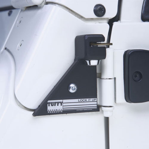 Door Hinge Locker - 97-06 Wrangler TJ Black Set of 2 Tuffy Security Products