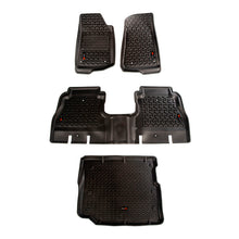 Load image into Gallery viewer, Rugged Ridge Floor Liner Front/Rear/Cargo Black 18-21 Jeep Wrangler JL 4 Dr (Excl. 4XE Models)-Clearance