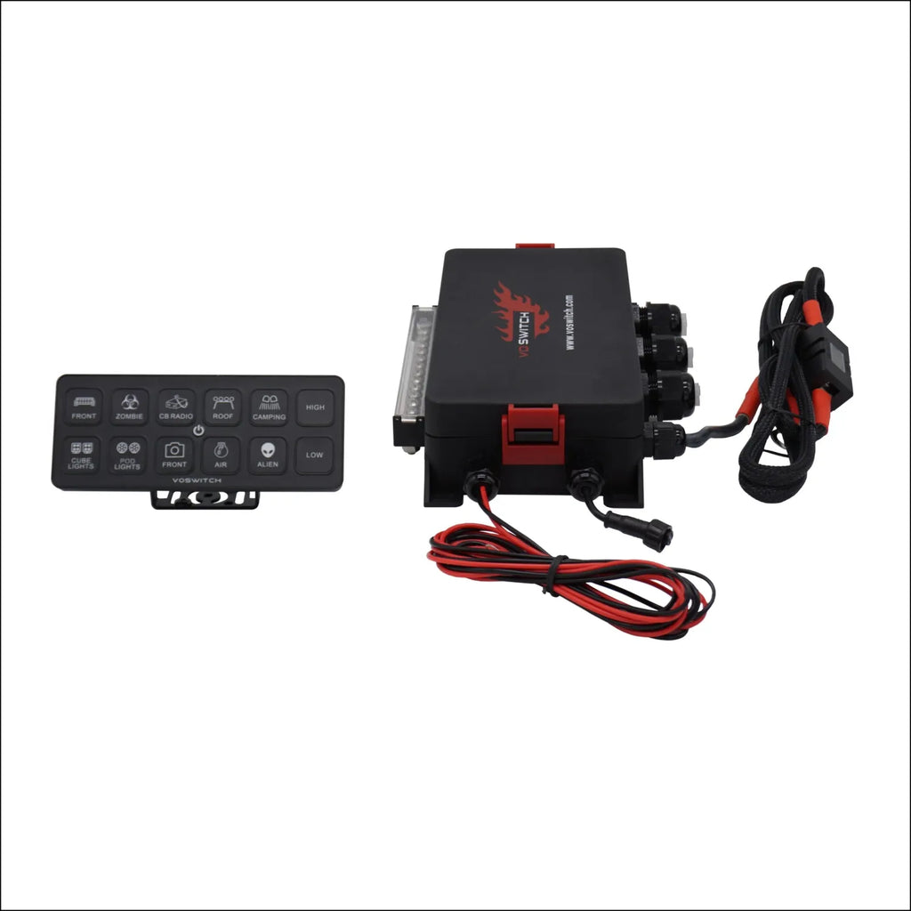 Voswitch UV120 Universal 12 Gang Programmable Switch Panel for Truck / UTV / Side by Side / Boat