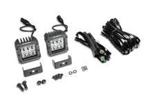 Load image into Gallery viewer, Go Rhino Xplor Bright Series Cube LED Spot Light Kit (Surface/Threaded Stud Mount) 3x3 - Blk (Pair)