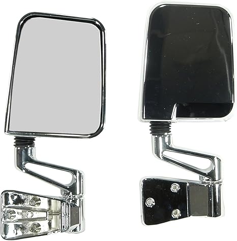 Rugged Ridge 11010.04 Door Mirror Kit, Chrome 11010.04 Fits 1987-2002 Jeep Wrangler YJ/TJ-Clearance