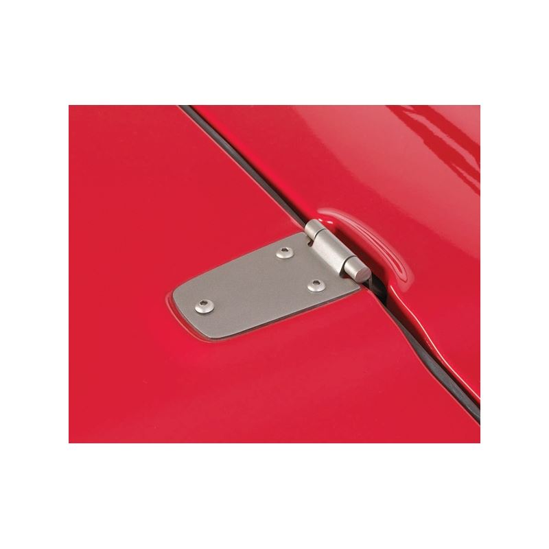 Hood Hinge Kit, Satin Stainless Steel; 98-06 Jeep Wrangler TJ-Clearance