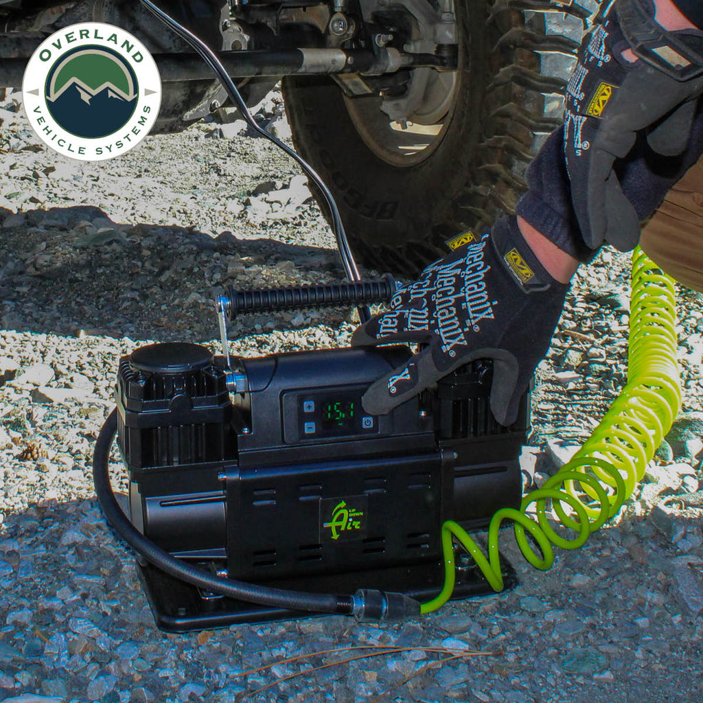 EGOI Portable Air Compressor System 7.0 CFM With Digital Control Panel, Storage Bag, Hose & Attachments Single Motor Up Down Air