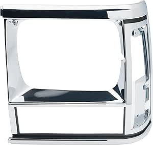 Omix Headlight Bezel, Left, Chrome; 91-96 Jeep Cherokee XJ