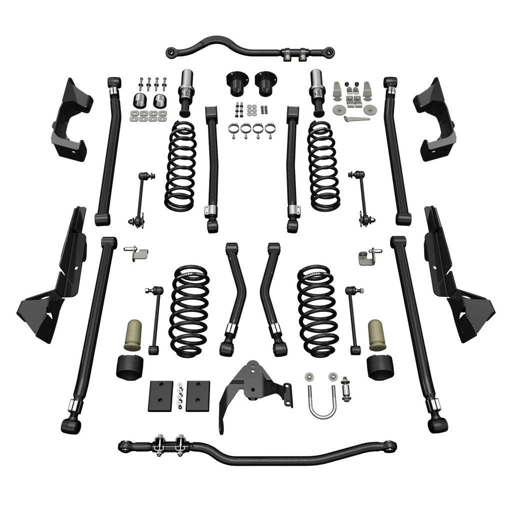 07-18 Wrangler JK 4 Door 4 Inch Alpine CT4 Long Arm Suspension System No Shocks TeraFlex
