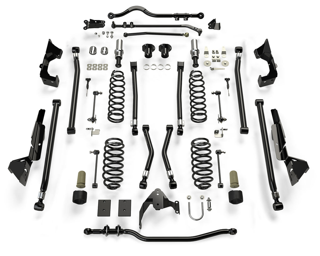 07-18 Wrangler JK 4 Door 6 Inch Alpine CT6 Long Arm Suspension System No Shocks TeraFlex