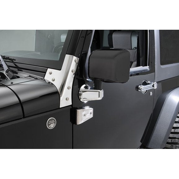 MIRROR ARM COVERS, CHROME, 07-18 JEEP WRANGLER JK-Clearance