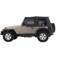 Load image into Gallery viewer, Jeep TJ Replacement Soft Top With Tinted Windows Upper Doors For 97-06 Wrangler TJ Black Diamond King 4WD