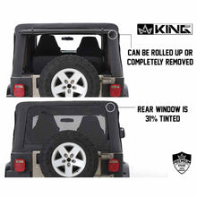 Load image into Gallery viewer, Jeep TJ Replacement Soft Top With Upper Doors For 97-06 Wrangler TJ Black Diamond King 4WD