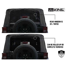 Load image into Gallery viewer, Jeep JK Replacement Soft Top Tinted Windows For 10-18 Wrangler JK 2 Door Black Diamond King 4WD