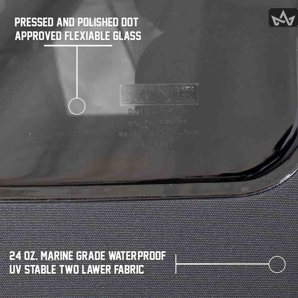 Samurai Replacement Soft Top Tinted Windows For 86-94 Suzuki Samurai Black Diamond King 4WD