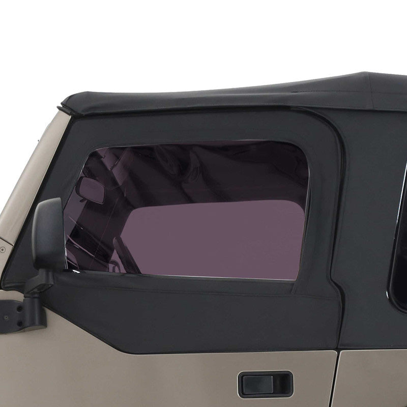 Jeep TJ Half Door Uppers Replacement Soft Upper Doors Tinted For 97-06 Wrangler TJ Black Pair King 4WD