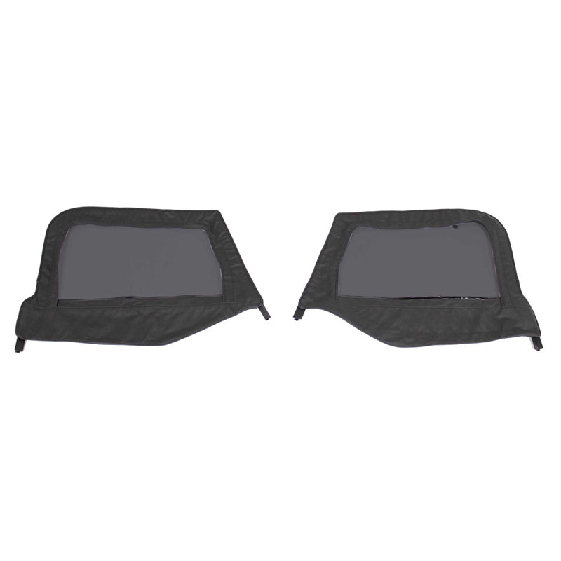 Jeep TJ Half Door Uppers Replacement Soft Upper Doors Tinted For 97-06 Wrangler TJ Black Pair King 4WD