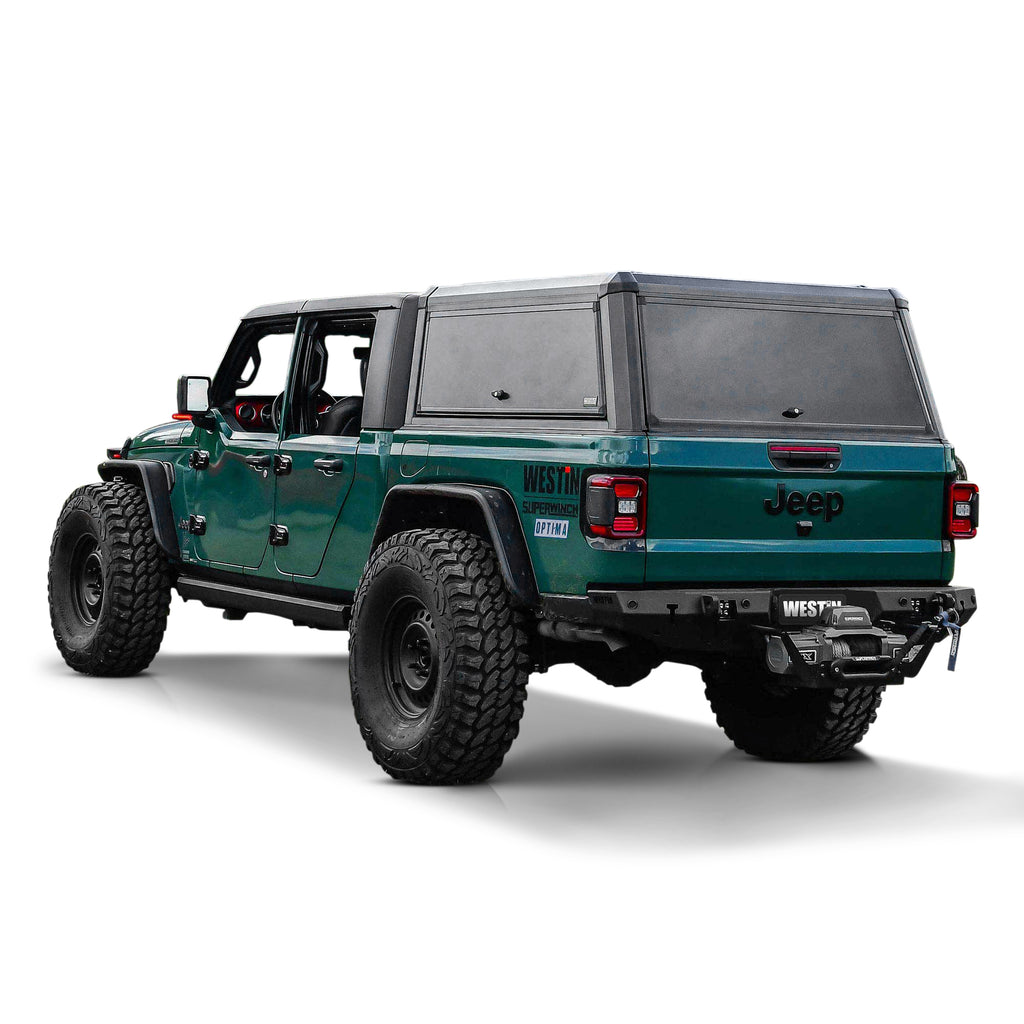 EXP Truck Cap with Sliding Front Glass Matte Black
