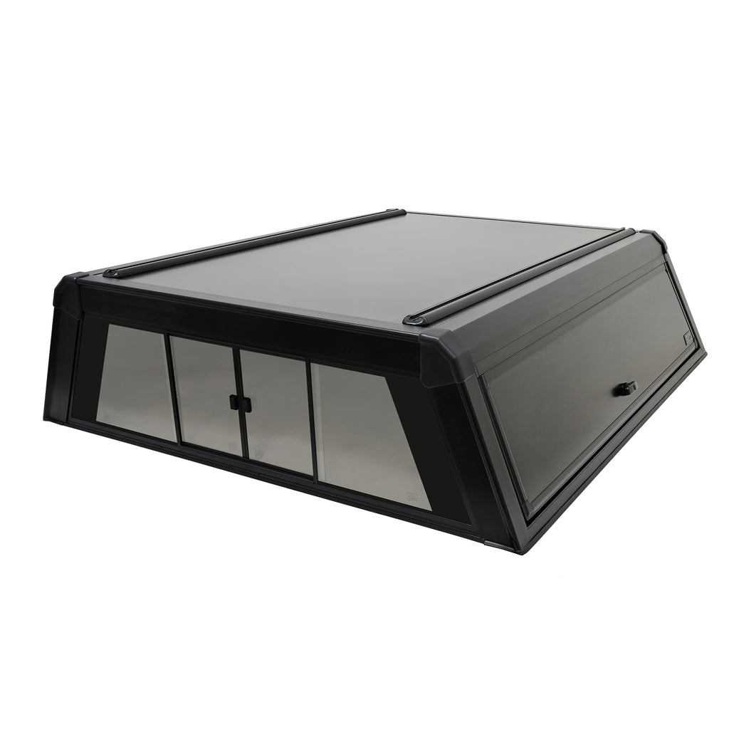 EXP Truck Cap with Sliding Front Glass Matte Black