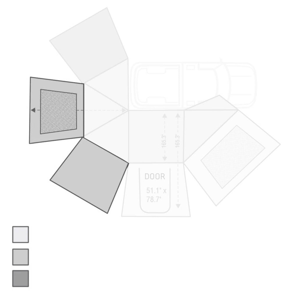 Nomadic Awning 270 Awning Side Wall - Shop Now Overland Vehicle Systems