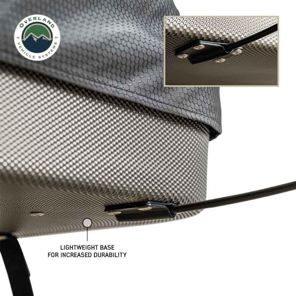 HD Bundu 2 - Hard Shell Pop Up Roof Top Tent, 2 Person, Grey Body and Black Rainfly Overland Vehicle Systems