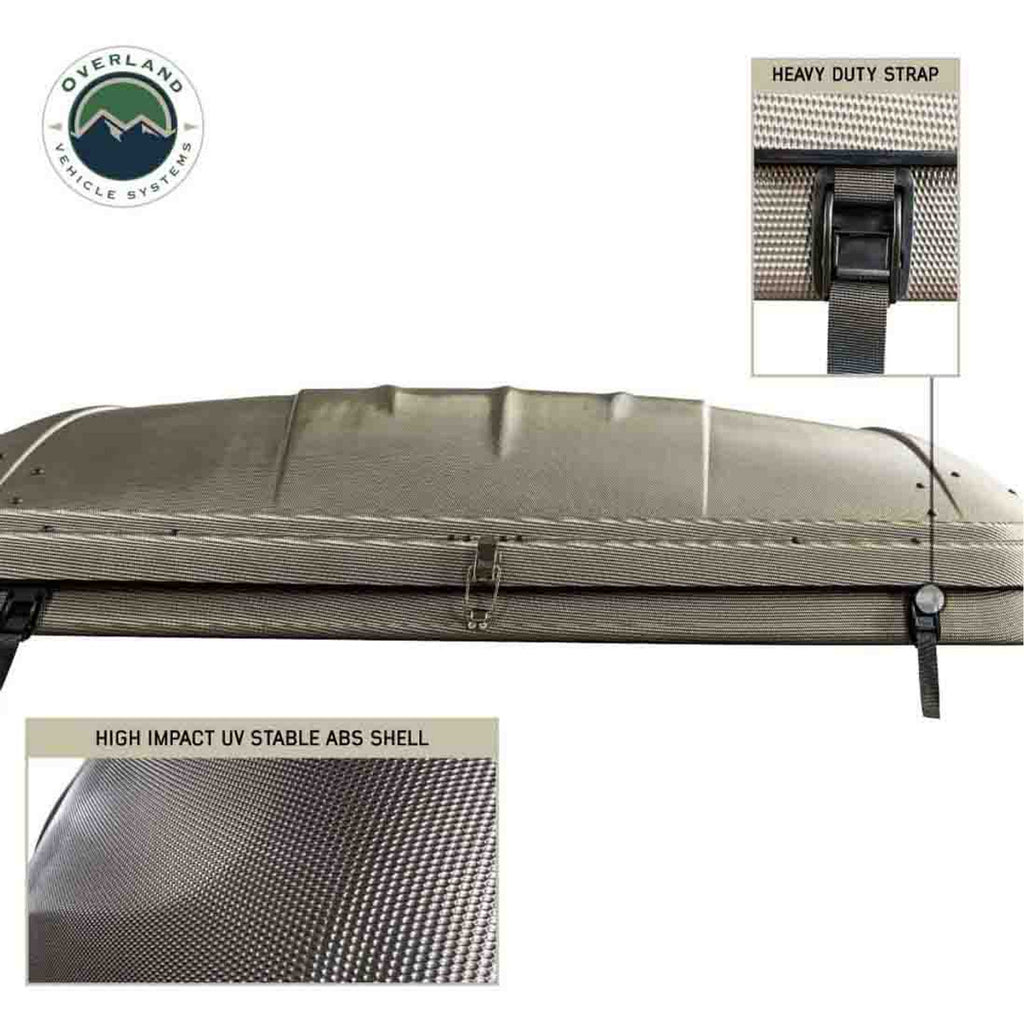 HD Bundu 2 - Hard Shell Pop Up Roof Top Tent, 2 Person, Grey Body and Black Rainfly Overland Vehicle Systems