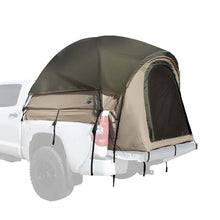 Load image into Gallery viewer, LD TACT - Bed Tent Mid Size 5.0-5.2 Foot, Tan Body and Green Rainfly Overland Vehicle Systems