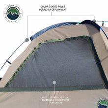 Load image into Gallery viewer, LD TACT - Bed Tent Mid Size 5.0-5.2 Foot, Tan Body and Green Rainfly Overland Vehicle Systems