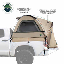 Load image into Gallery viewer, LD TACT - Bed Tent Mid Size 5.0-5.2 Foot, Tan Body and Green Rainfly Overland Vehicle Systems