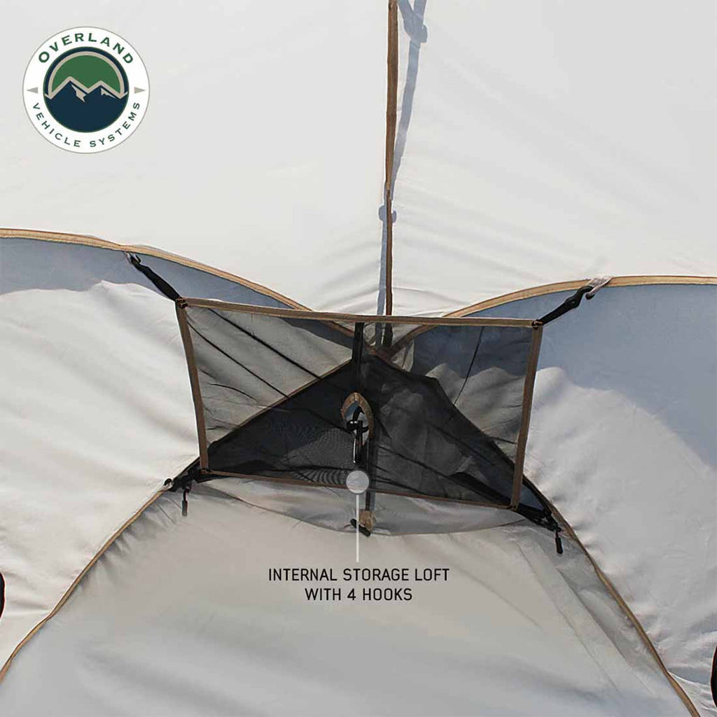 LD TACT - Bed Tent Full Size 5.5-5.8 Foot, Tan Body and Green Rainfly Overland Vehicle Systems