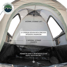 Load image into Gallery viewer, LD TACT - Bed Tent Full Size 6.5 Foot, Tan Body and Green Rainfly Overland Vehicle Systems