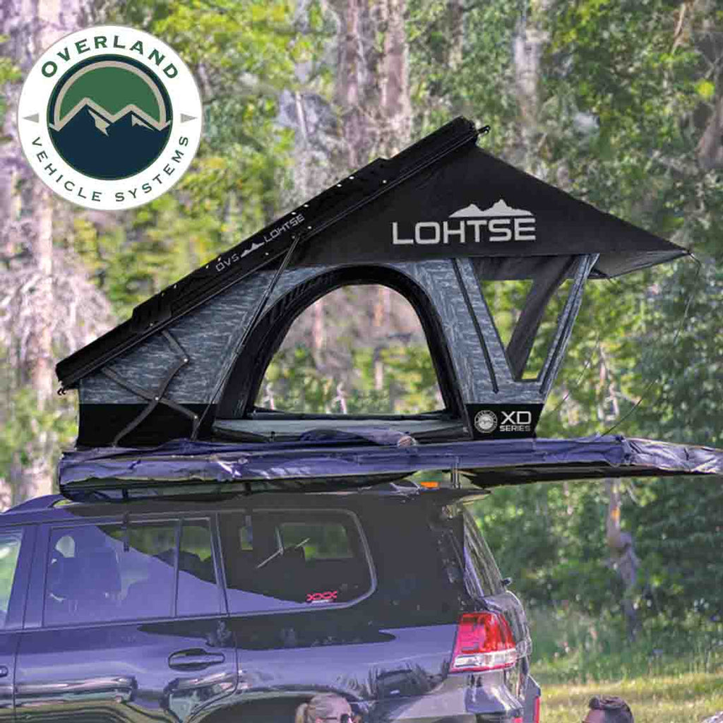 XD Lohtse - Clamshell Aluminum Roof Top Tent, 2 Person, Grey Body and Black Rainfly Overland Vehicle Systems