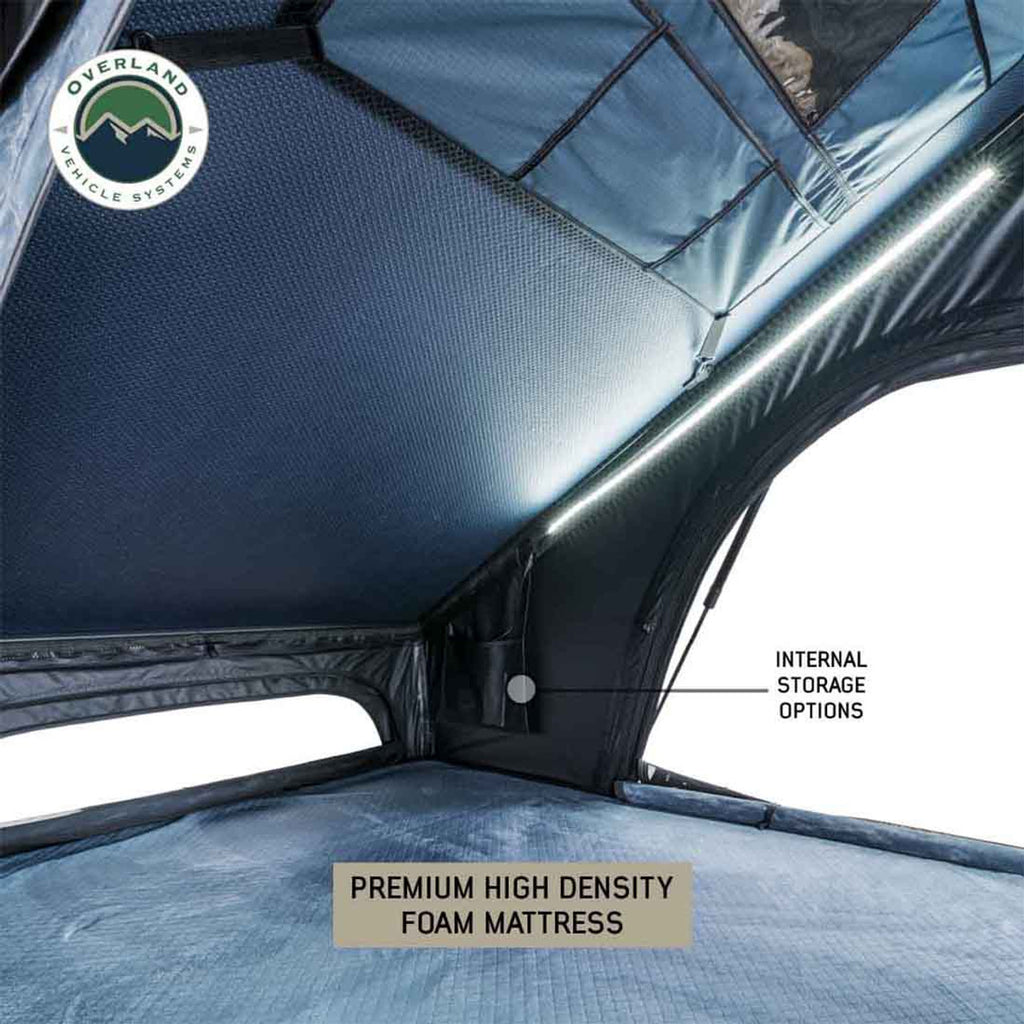 XD Lohtse - Clamshell Aluminum Roof Top Tent, 2 Person, Grey Body and Black Rainfly Overland Vehicle Systems