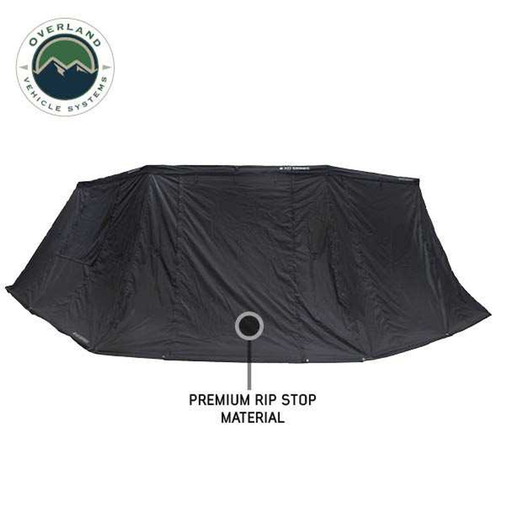 XD Nomadic 270 - Awning Wall 2 W/Black Out, Driver Side, Black Body, Black Trim W/Storage Bag Overland Vehicle Systems