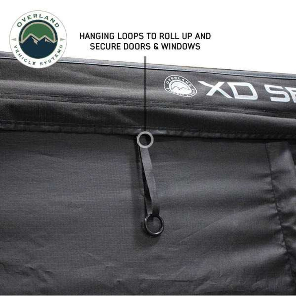 XD Nomadic 270 - Awning Wall 2 W/Black Out, Driver Side, Black Body, Black Trim W/Storage Bag Overland Vehicle Systems