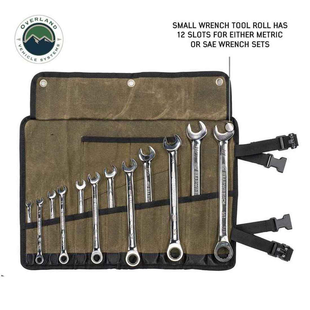 Small Wrench Tool Roll (12 Slot) Number 16 Waxed Canvas Overland Vehicle Systems