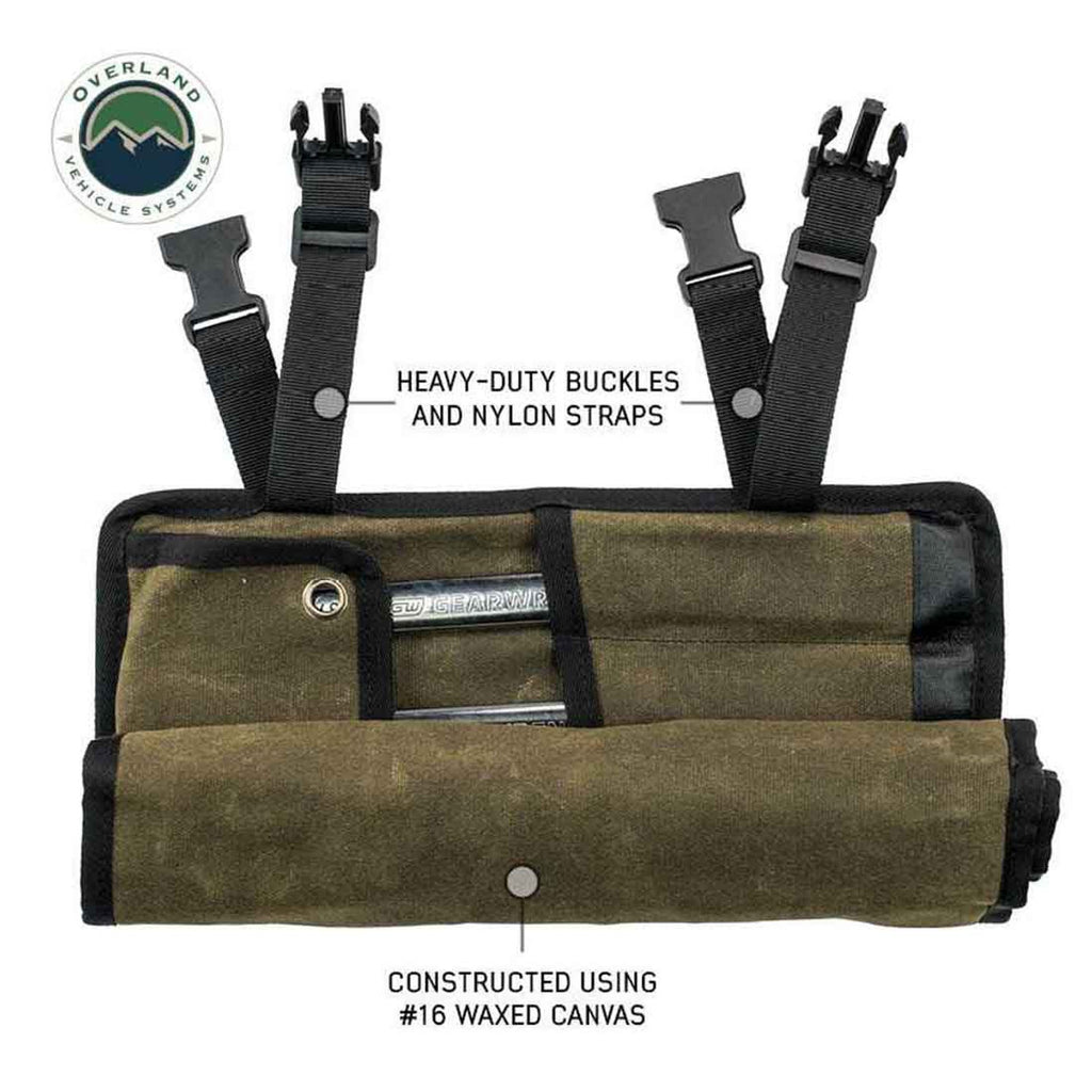 Small Wrench Tool Roll (12 Slot) Number 16 Waxed Canvas Overland Vehicle Systems