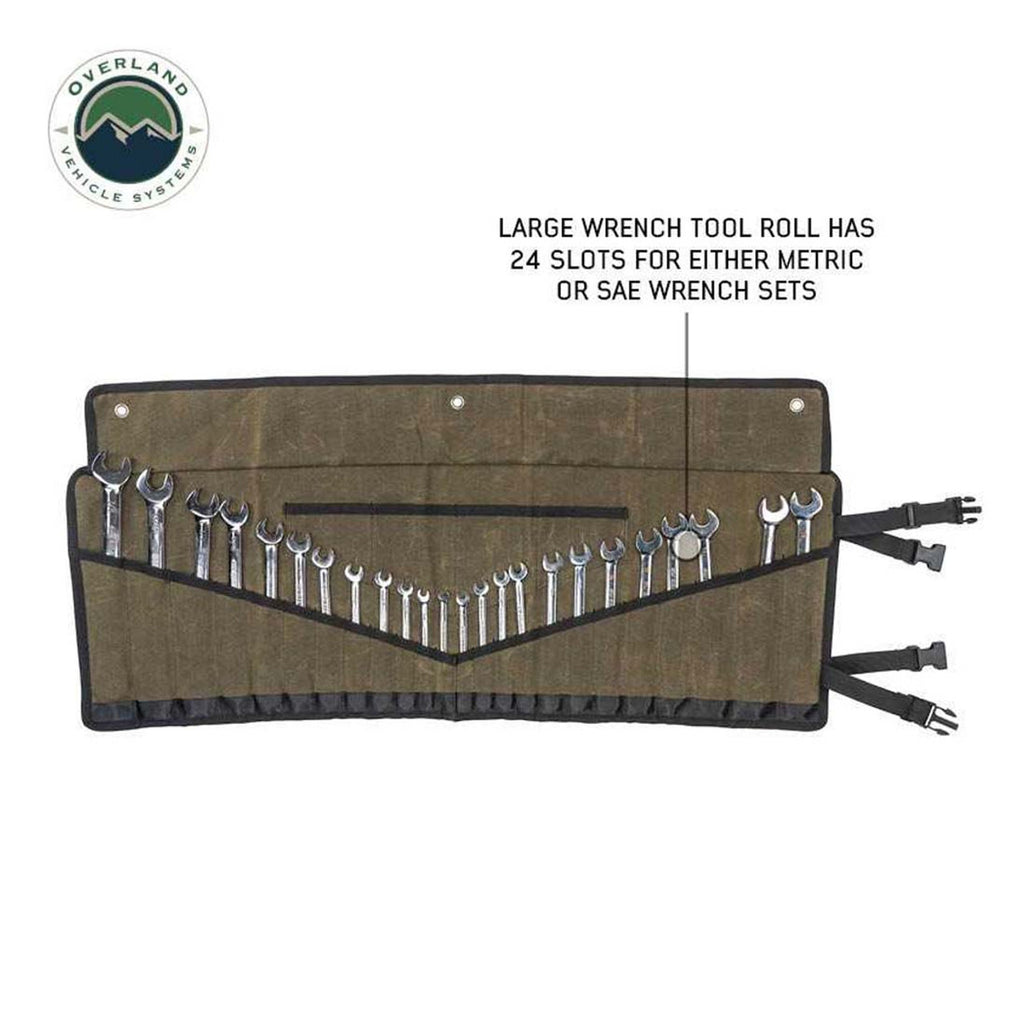 Small Wrench Tool Roll (12 Slot) Number 16 Waxed Canvas Overland Vehicle Systems