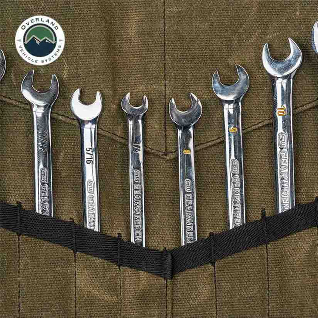 Small Wrench Tool Roll (12 Slot) Number 16 Waxed Canvas Overland Vehicle Systems