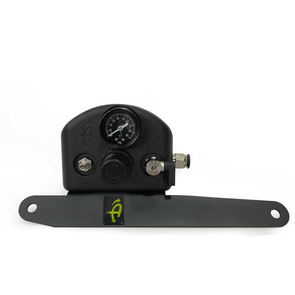 Jeep JK Tire Inflator System 4 Tire For 18-25 Jeep Wrangler 2/4 Door W/Engine Mount With Box, Fittings, Hoses and Storage Bag Black UP Down Air