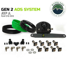Load image into Gallery viewer, Jeep JK Tire Inflator System 4 Tire For 18-25 Jeep Wrangler 2/4 Door W/Engine Mount With Box, Fittings, Hoses and Storage Bag Black UP Down Air