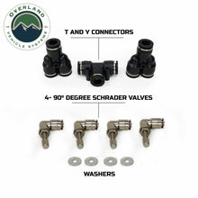 Load image into Gallery viewer, Jeep JK Tire Inflator System 4 Tire For 18-25 Jeep Wrangler 2/4 Door W/Engine Mount With Box, Fittings, Hoses and Storage Bag Black UP Down Air