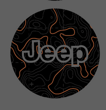 Load image into Gallery viewer, Printed Topographical Steering Wheel Jeep Overlay Vinyl Decal Set-Pair- fits Wrangler JL &amp; Jeep Gladiator JT